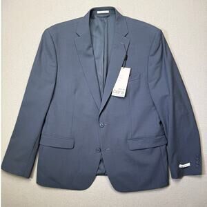 Bar III Men's Slim-Fit Wool-Blend Solid Suit Jacket, blue 44S $450